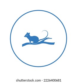 Virginia opossum short tail icon | Circle version icon |