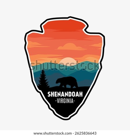 Virginia, Shenandoah Bear in Sunset Perfect for Print, Apparel, etc