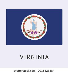 Virginia State Flag Vector Art