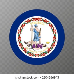 Virginia State Flag. Vector Illustration.