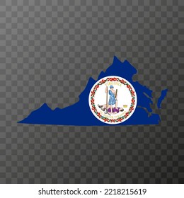 Virginia State Flag. Vector Illustration.