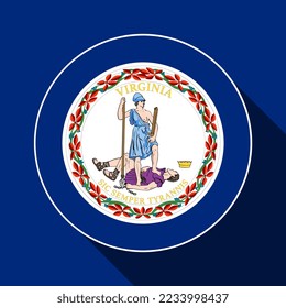 Virginia state flag. Vector illustration.