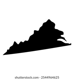 Virginia usa el mapa. Imagen de Vector