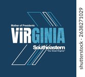 Virginia, USA. Vintage typography design in vector illustration.clothing, t shirt,apparel and other uses.