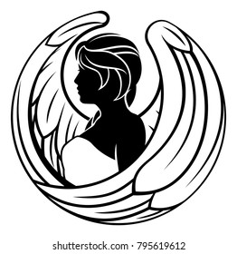 Virgo angel horoscope astrology zodiac sign icon