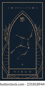 Virgo Astrological Constellation Zodiac Illustration