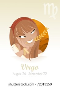 Virgo astrological sign. Vector illustration