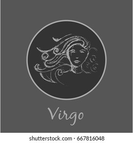 Virgo Astrological zodiac symbol. Horoscope sign.