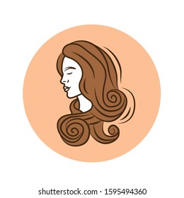 Virgo color line icon. Zodiac sign. Astrology and horoscope. Predictions and human character. Element earth. Ruler Mercury. UI UX GUI design element. Editable stroke.