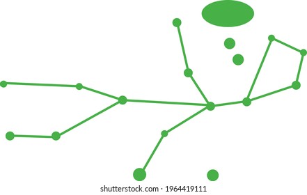 Virgo constellation in green, as it is the element of the earth.