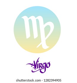 Virgo constellation. Schematic representation of the signs of the zodiac.