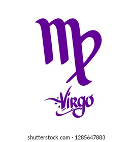 Virgo constellation. Schematic representation of the signs of the zodiac.