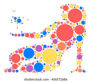 virgo constellation shape vector design by color point