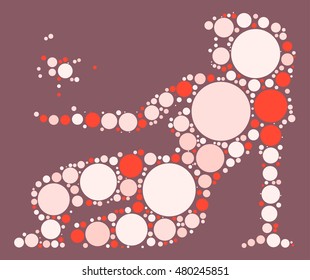 virgo constellation shape vector design by color point