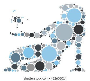 virgo constellation shape vector design by color point