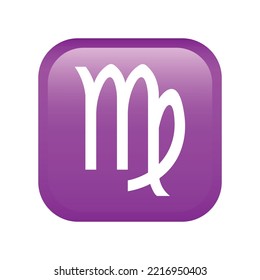 Virgo emoji icon isolated on white background. Astrology symbol modern, simple, vector, icon for website design, mobile app, ui. Vector Illustration svg