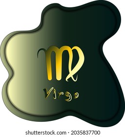 Virgo gradient zodiac. Signs.astrological horoscope, predictions for the new year. Vector illustration