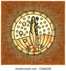 Virgo horoscope sign gold