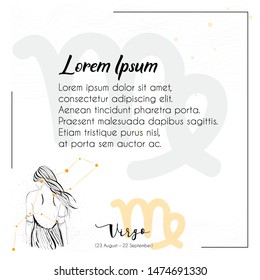 Virgo horoscope template for social media