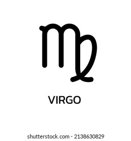 Virgo icon or sign. Zodiac, astrology, horoscope symbol. Vector illustration.