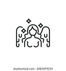 Virgo icon. Simple virgo icon for social media, app, and web design. Vector illustration