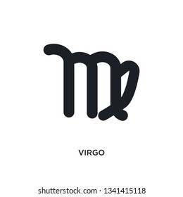 virgo isolated icon. simple element illustration from zodiac concept icons. virgo editable logo sign symbol design on white background. can be use for web and mobile