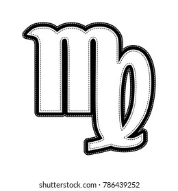 Virgo sign illustration. Vector. Flat style black icon on white.