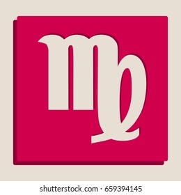 Virgo sign illustration. Vector. Grayscale version of Popart-style icon.