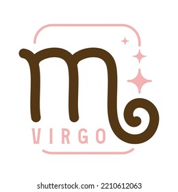 Virgo Sign Template Design. Zodiac Virgo Design.