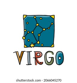 Virgo sign, zodiac logo. Sketch for your design