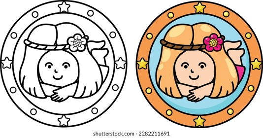 Virgo sign zodiac vector illustration