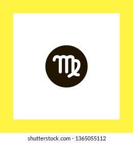 virgo vector icon. flat design