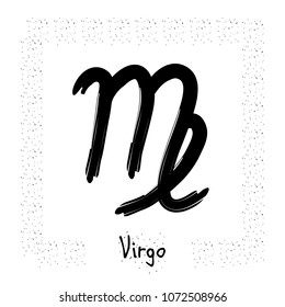 Virgo Vector Zodiac Sign Hand Drawn Stock Vector (Royalty Free ...