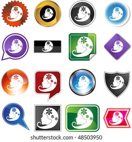 Virgo web button isolated on a background