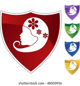 Virgo web button isolated on a background