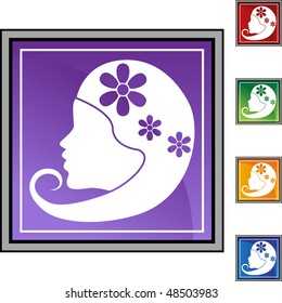 Virgo web button isolated on a background