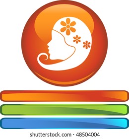 Virgo web button isolated on a background