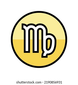 virgo zodiac color icon vector. virgo zodiac sign. isolated symbol illustration