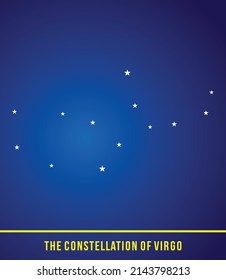 Virgo Zodiac constellation. Vector illustration in the style of minimalism	