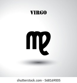 Virgo zodiac horoscope sign flat icon illustration