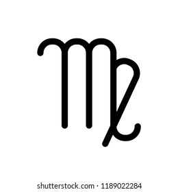 virgo - zodiac icon vector