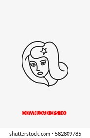 Virgo zodiac icon, Vector