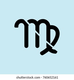 virgo zodiac icon vector