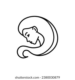 Virgo Zodiac Icon Vector Design.