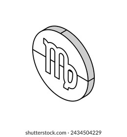 virgo zodiac isometric icon vector. virgo zodiac sign. isolated symbol illustration