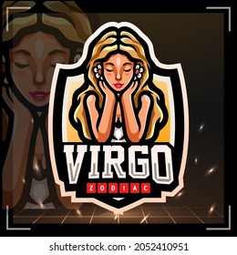 Virgo zodiac mascot. esport logo design