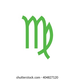 Virgo zodiac sign. Astrology symbol vector illustration