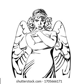 virgo zodiac sign in black and white