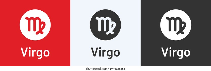 Virgo zodiac sign. Horoscope constellation vector symbol.