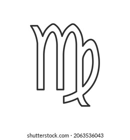 Virgo zodiac sign icon isolated on background. Astrology symbol modern, simple, vector, icon for website design, mobile app, ui. Vector Illustration
